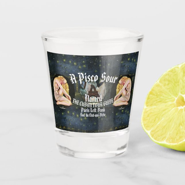 COPO DE SHOT PISCO SOUR CHAMADO CUBAN TOUR GUIDE (Frente)