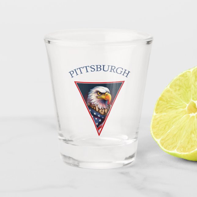 Copo De Shot Pittsburgh American Bald Eagle (Frente)