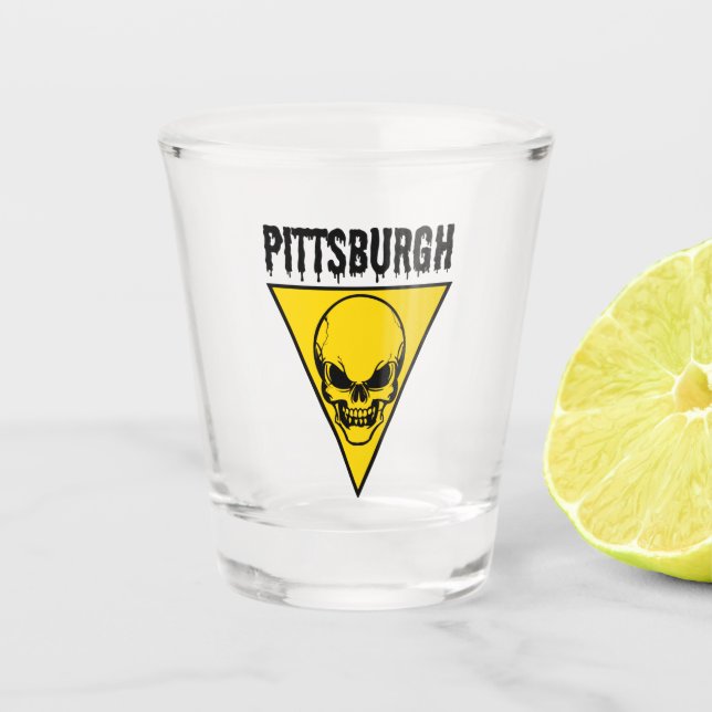 Copo De Shot Pittsburgh Skull (Frente)