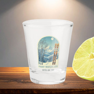 Copo De Shot Pó Mountain Utah férias après ski shot glass