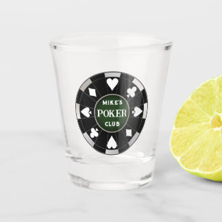 Copo De Shot Poker Club Black Poker Chip w Tocando Traje