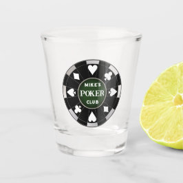 Copo De Shot Poker Club Chip Shot Glass Drinkware