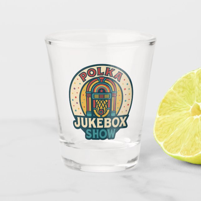 Copo De Shot Polka Jukebox Logo Shot Glass (Frente)