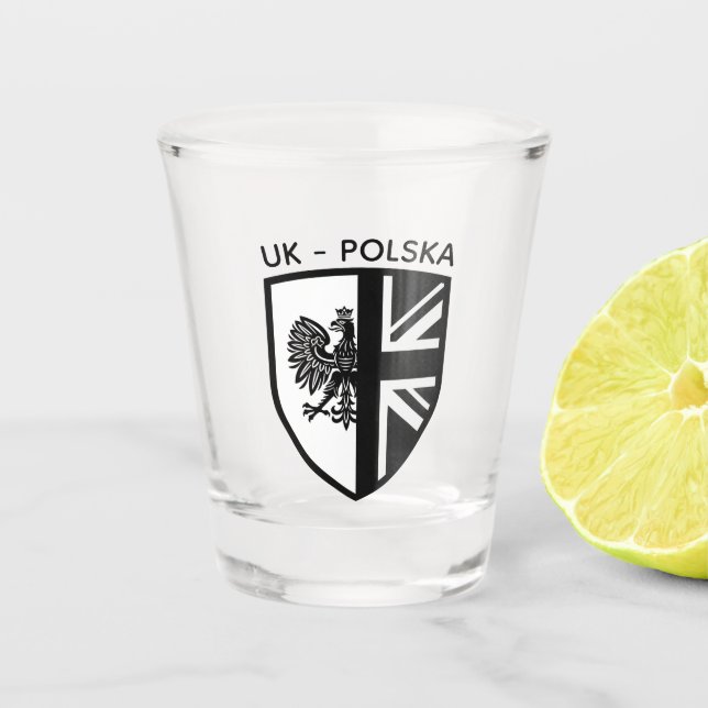 Copo De Shot Polonês - Britânico (Frente)
