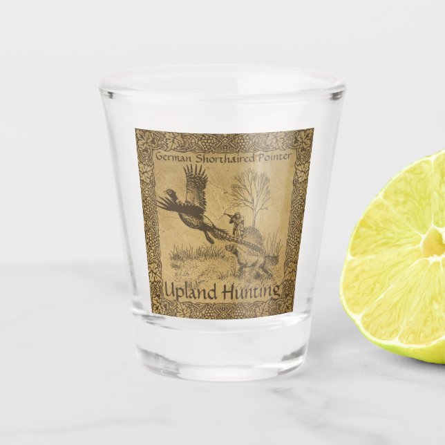 Copo De Shot Ponteiro Alemão Curto, Caça De Upland (Frente)