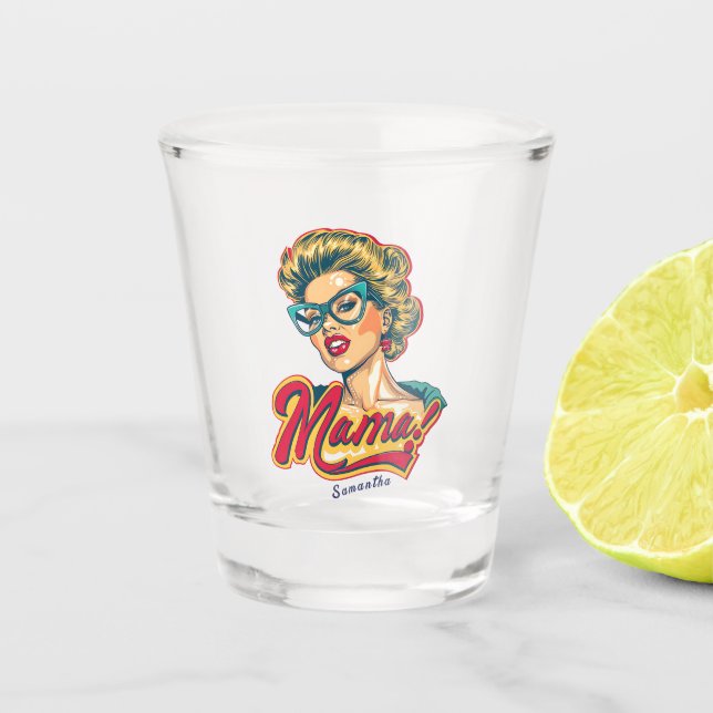 Copo De Shot Pop da Mãe Personalizada Art 2 (Frente)