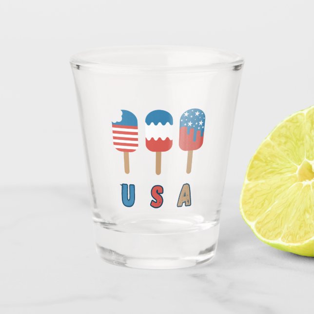 Copo De Shot Popules do Dia da Independência dos EUA Patriot Ju (Frente)