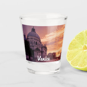 Copo De Shot Pôr do sol sobre Basilica em Veneza