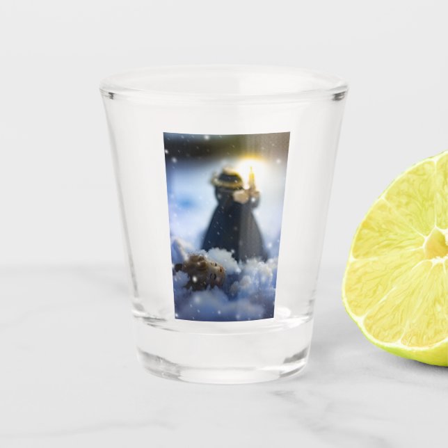 Copo De Shot Porcelana na neve X (Frente)