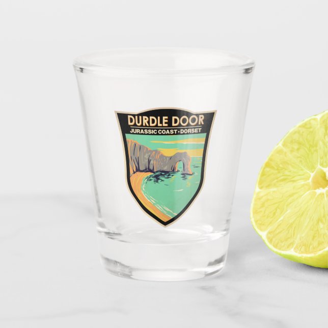 Copo De Shot Porta Durenta Na Costa Jurássica Em Dorset Inglate (Frente)