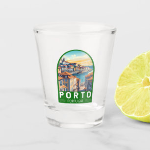 Copo De Shot Porto Portugal Viagem Art Emblem
