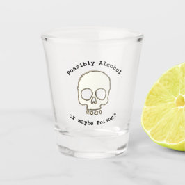 Copo De Shot Possivelmente álcool ou talvez Pioson? crânio