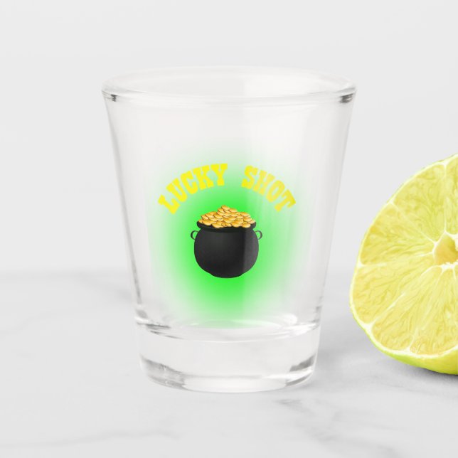 Copo De Shot Pote sortudo de Dourado (Frente)