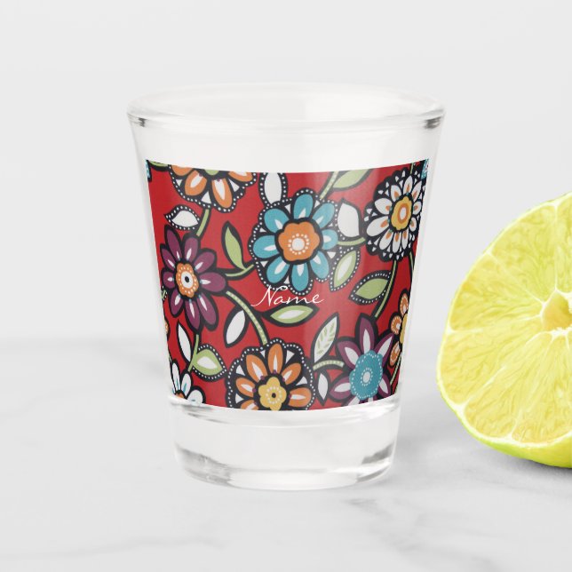 Copo De Shot Potência de flor Hippie Thunder_Cove (Frente)