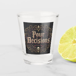 Copo De Shot Pour Decisions Gothic Skull Baroque Shot Glass