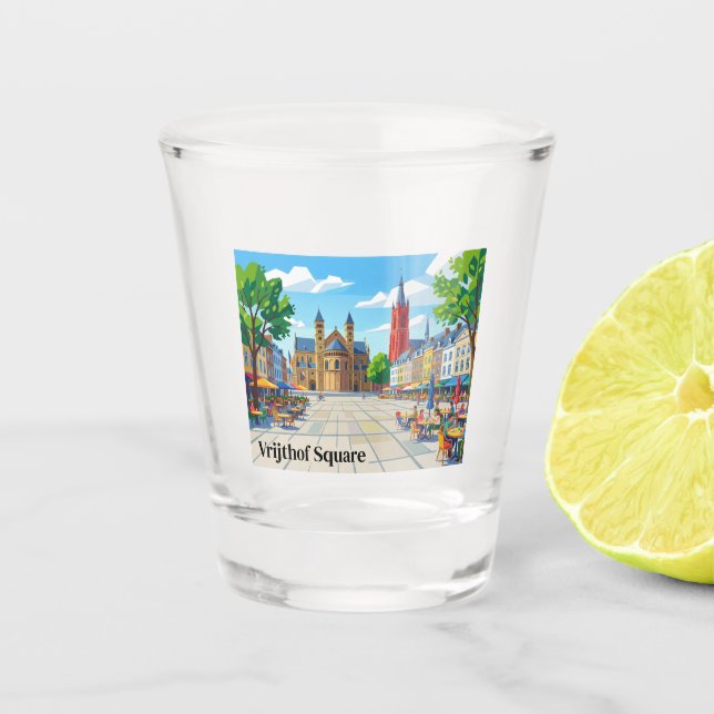 Copo De Shot Praça Vrijthof Países Baixos (Frente)