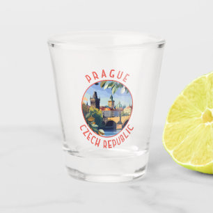Copo De Shot Praga República Checa Círculo Retroalterado