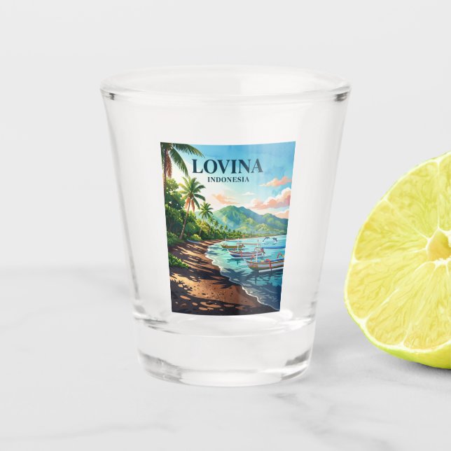 Copo De Shot Praia Lovina Indonésia (Frente)