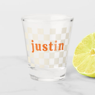 Copo De Shot Presente de aniversário personalizado com xadrez p