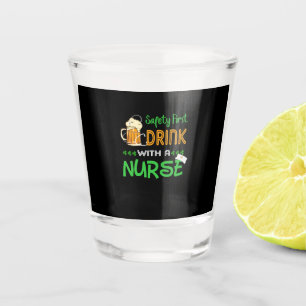 Copo De Shot Presente de Enfermeiro Segurança Primeira Bebida