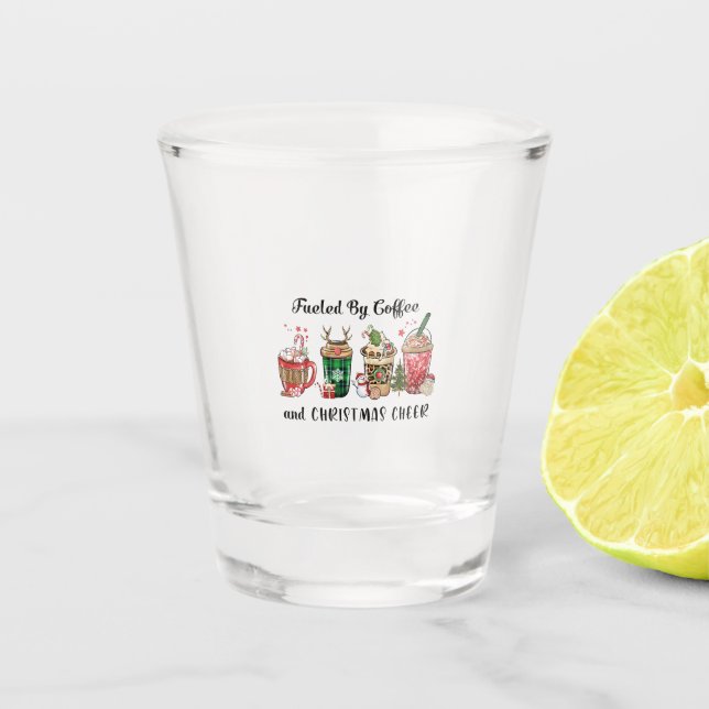 Copo De Shot Presente De Natal Alimentado Pelo Café E Pelo Cheq (Frente)