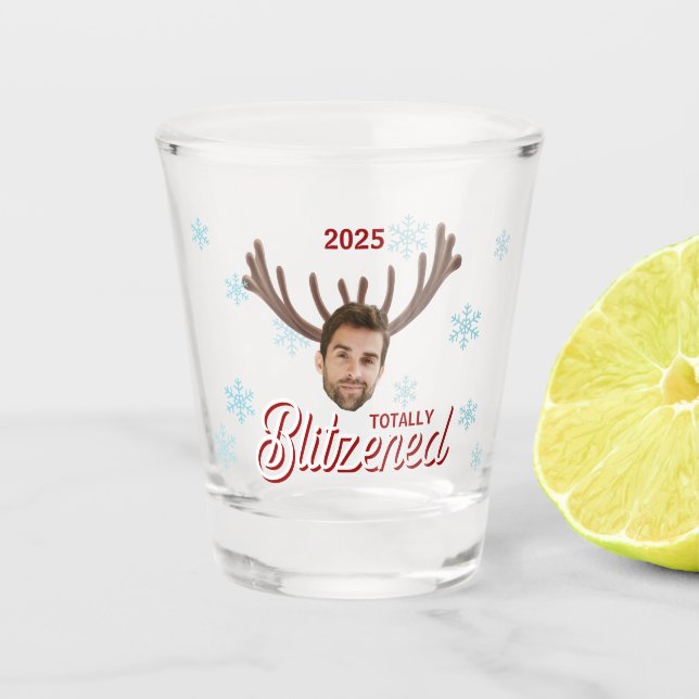 Copo De Shot Presente de Natal Personalizado com Foto Divertida (Frente)
