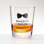Copo De Shot Presente de Padrinho de casamento de Festa de casa<br><div class="desc">Presente de Padrinho de casamento de Festa de casamento Bowtie</div>