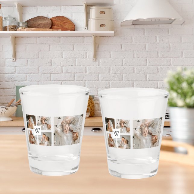 Copo De Shot Presente de Pai de Fotografia dos Pais de Colagem  (Criador carregado)