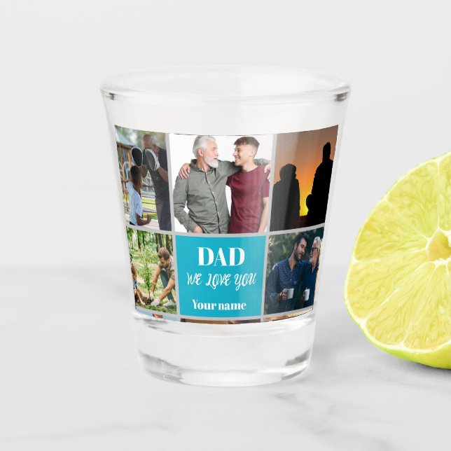 Copo De Shot Presente do Dia dos Pais para o Papai | Foto & Nom (Frente)