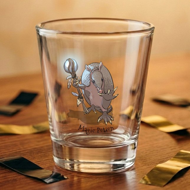 Copo De Shot Presente para Fã de Fantasia Espada e Magia com De (Criador carregado)