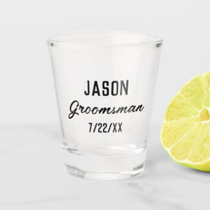 Copo De Shot Presente para Padrinhos com Texto Personalizado Fa