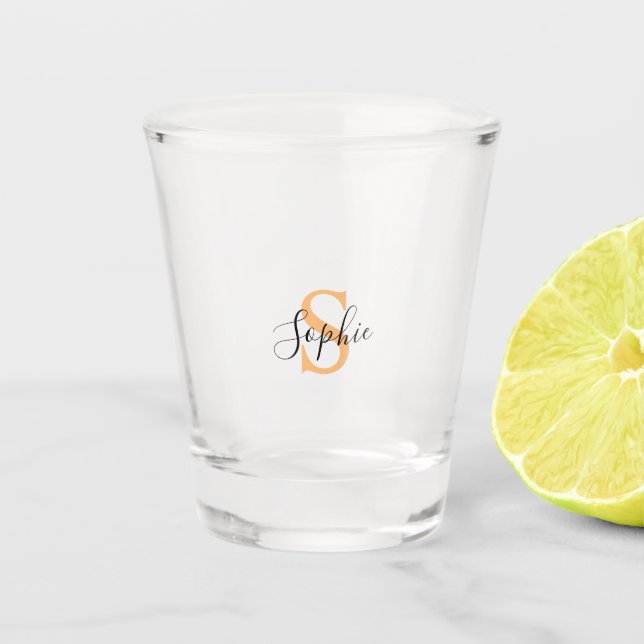 Copo De Shot Presente Personalizado com Nome em Letra Elegante (Frente)
