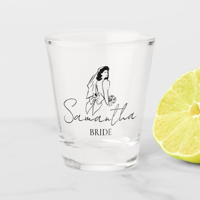 Copo De Shot Presente Personalizado Nome da Noiva (Frente)