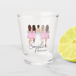 Copo De Shot Presente Personalizado para Damas de Honra com Nom