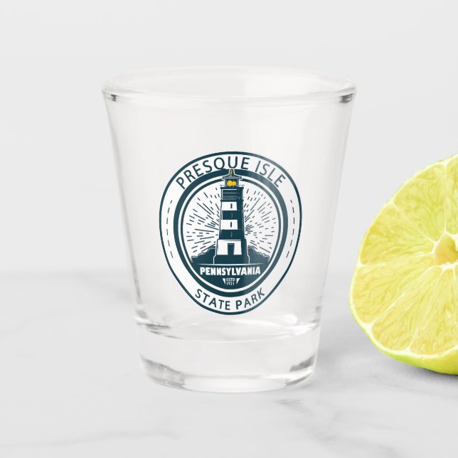 Copo De Shot Presque Isle State Park - Crachá da Pensilvânia (Frente)