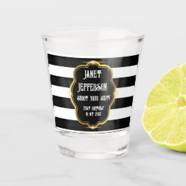 Copo De Shot Preto e Branco