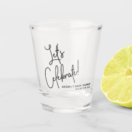 Copo De Shot Preto e Chá de fraldas Branco minimalistas