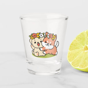 Copo De Shot Primavera dentro da cutena - Ilustração Adorável d