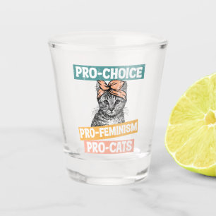Copo De Shot Pró-Escolha, Pro-Feminismo, Pro-Cat Tambor