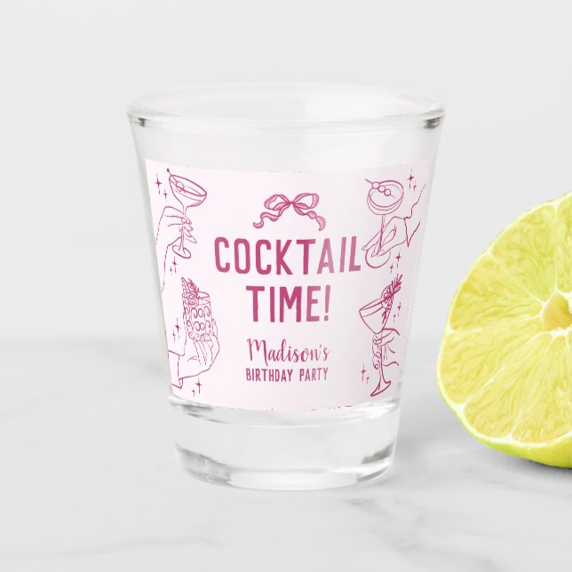 Copo De Shot Pró-Pró-Pró-Pró-Pró de Aniversário (Frente)