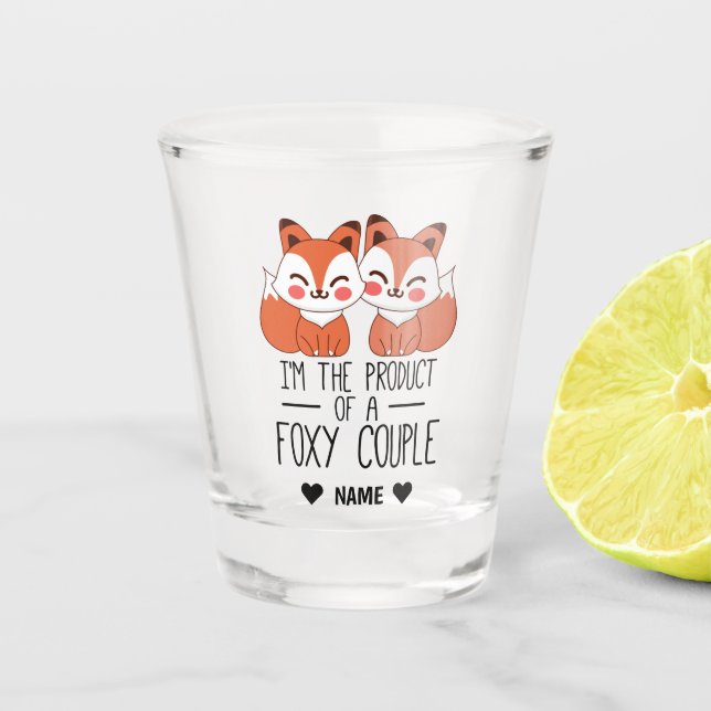Copo De Shot Produto de um Casal Foxy (Frente)