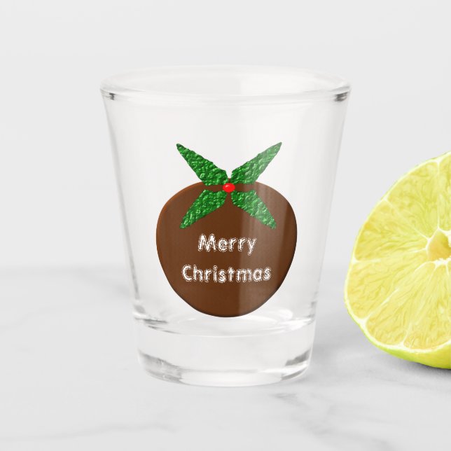 Copo De Shot Pudim de Natal Personalizado (Frente)