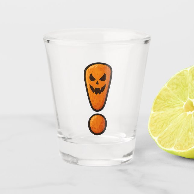Copo De Shot Pumpkin Halloween Exclamation Shot Glass (Frente)