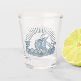 Copo De Shot Quadro Floral com Rosa e Design Celta.