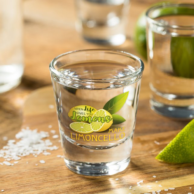 Copo De Shot Quando A Vida Te Dá Limões Fazem Limoncello (Criador carregado)