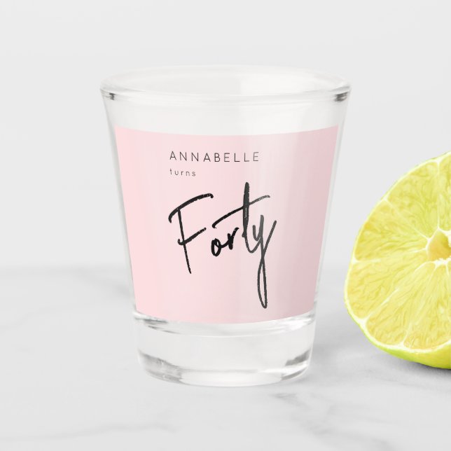 Copo De Shot Quarenta e quarenta anos modernos (Frente)