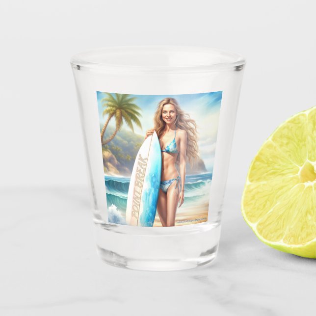 Copo De Shot Quebra de Ponto de Ação de Rapariga (Frente)