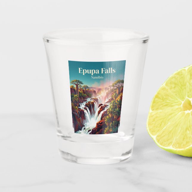 Copo De Shot Quedas de Epupa Namíbia (Frente)