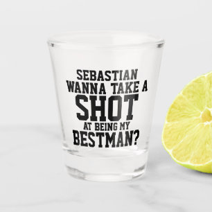 Copo De Shot Quer tentar ser meu padrinho personalizado