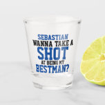 Copo De Shot Quer tentar ser meu padrinho personalizado<br><div class="desc">Quer tentar ser meu padrinho/padrinho de casamento (ou mudar o texto para atender às suas necessidades - adicionar nome - o talão de casamento do Ricaso</div>
